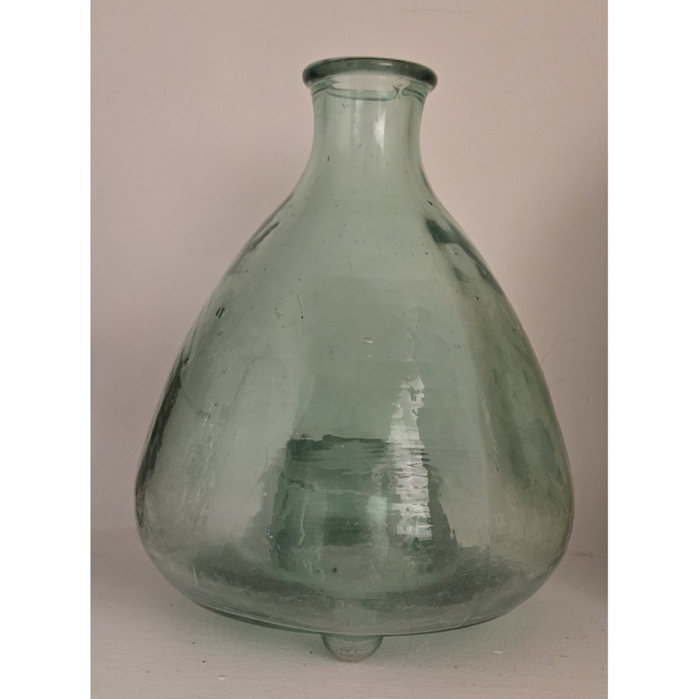 Rare Antique Large Handmade Green Glass Fly Wasp Bee Catcher Jar